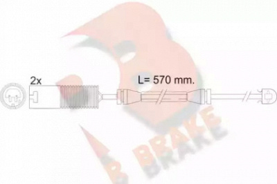 R BRAKE 610395rb -  Сигнализатор, износ тормозных колодок